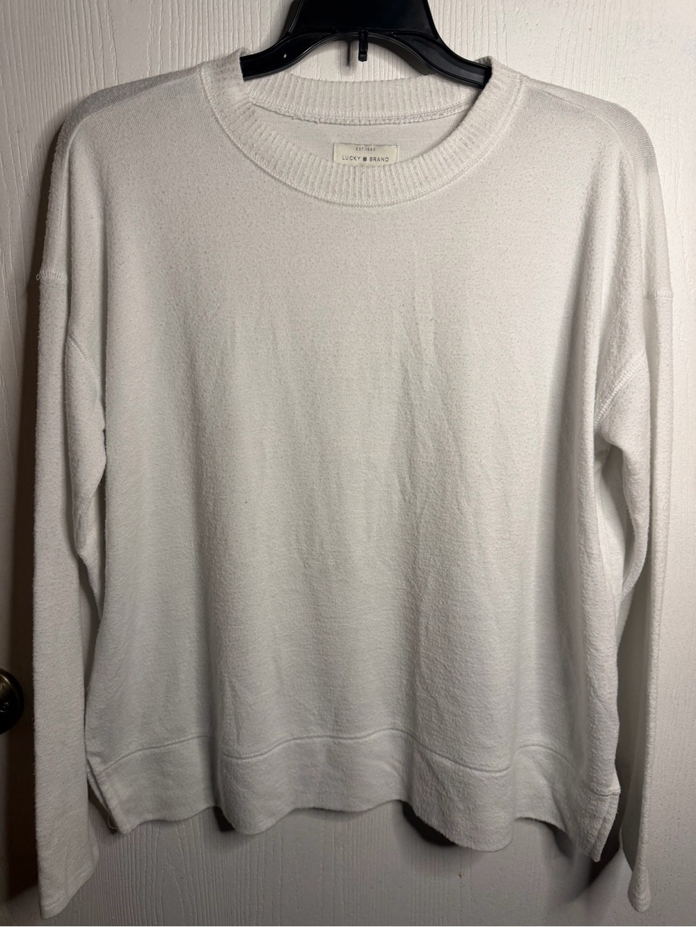 Lucky Brand Men's Cream Crewneck Sweater